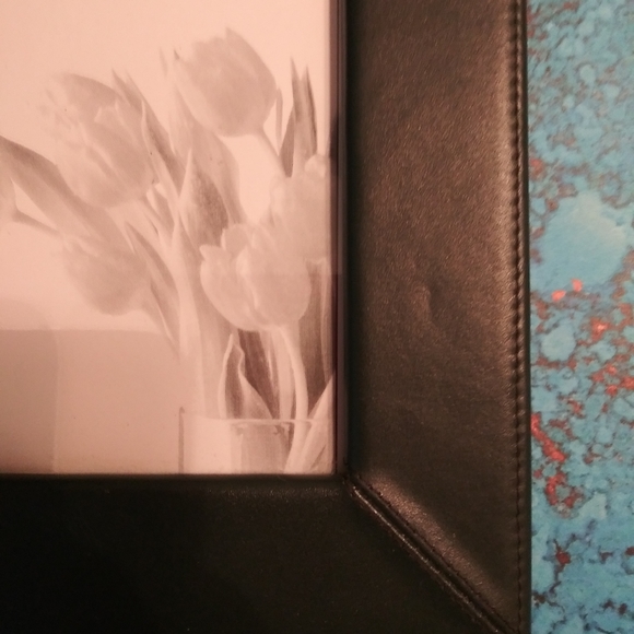 Navy Blue Leather Picture Frame - Picture 3 of 8